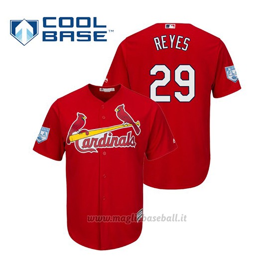 Maglia Baseball Uomo St. Louis Cardinals Alex Reyes Cool Base Entrenamiento De Primavera 2019 Rosso